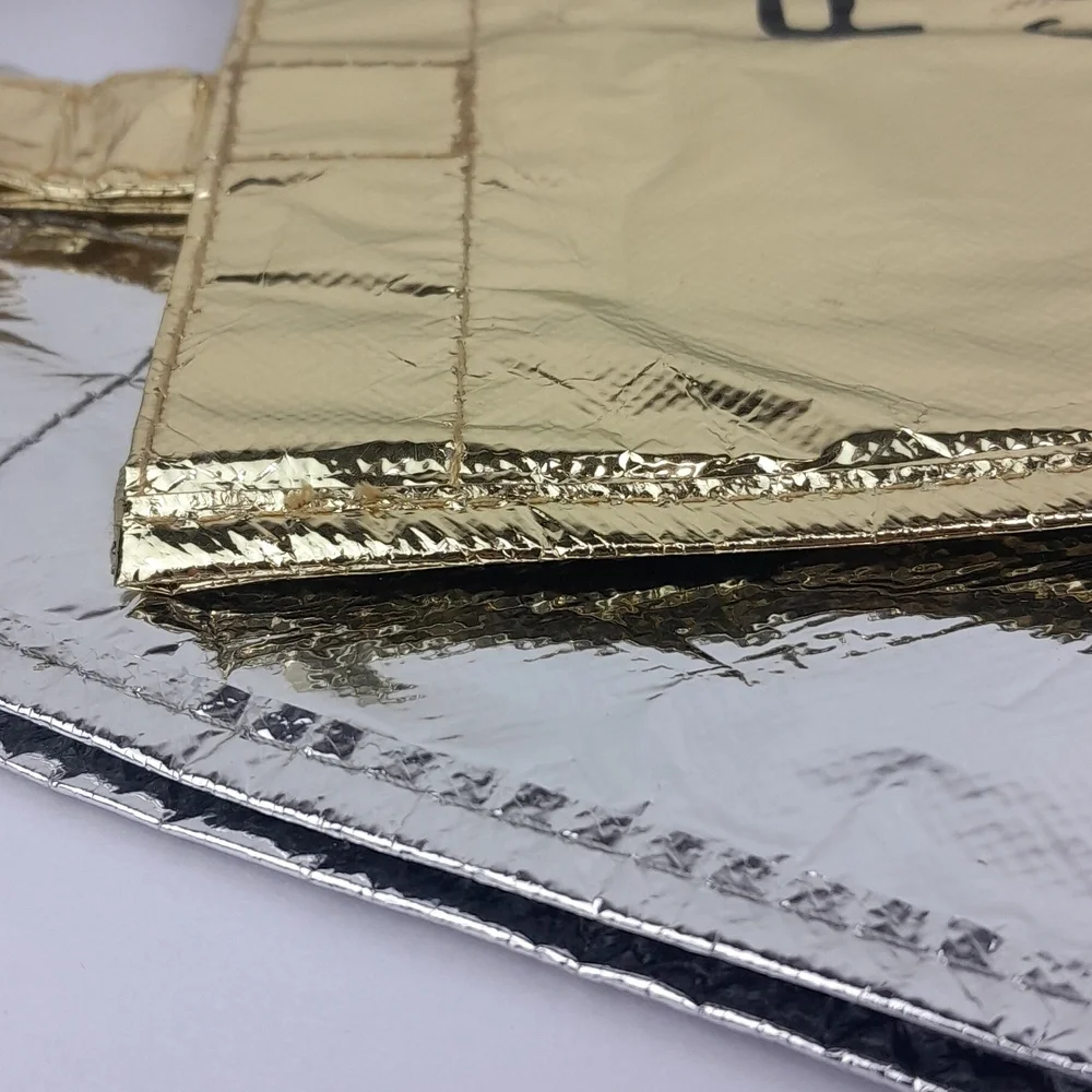 2 Gold & Silver Metallic French Party Favor Gift Bags